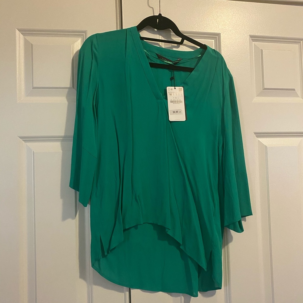 Zara Green Blouse